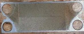 partially cleaned heat exchanger plate